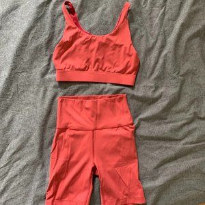 Outdoor Voices Bra and Bike Shorts